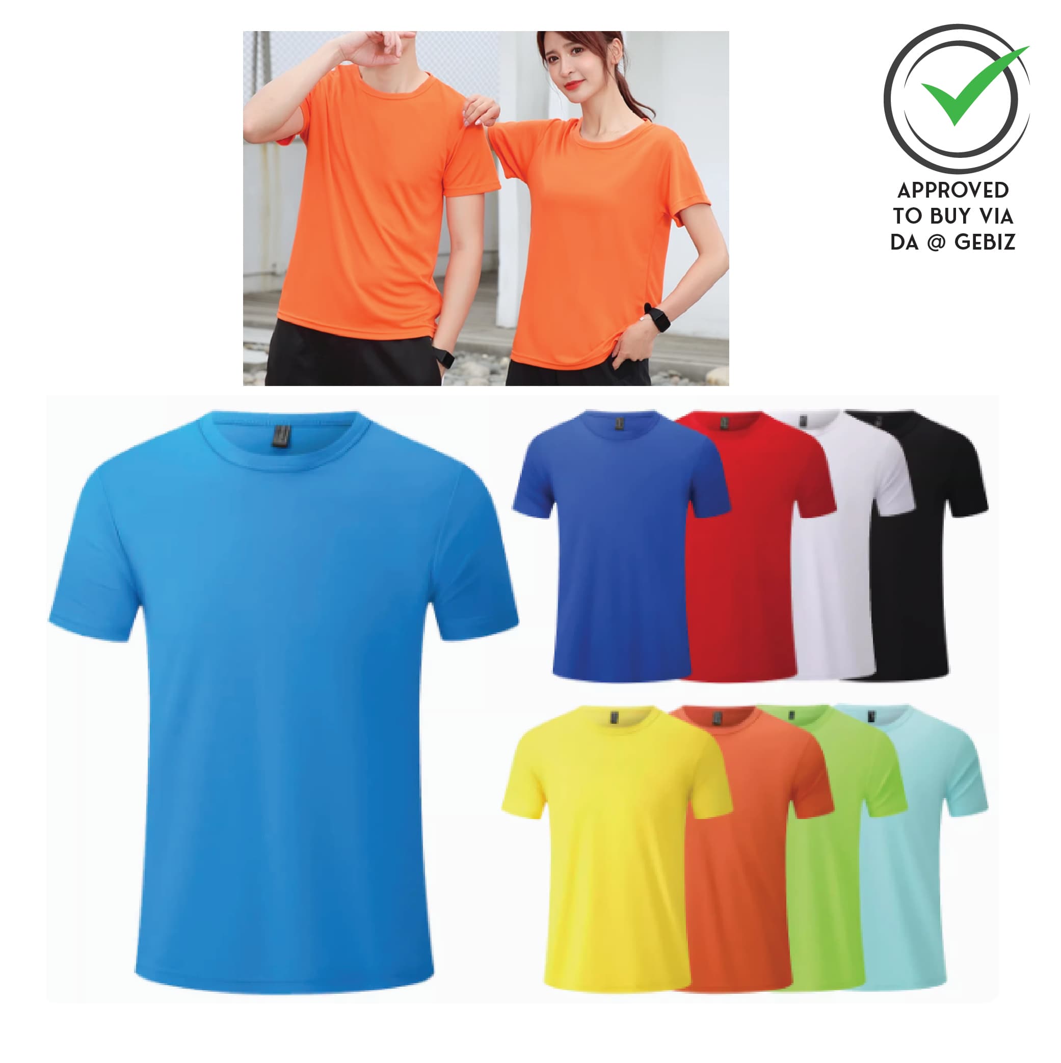A01-09A Drifit Interlock Round Neck 160gm