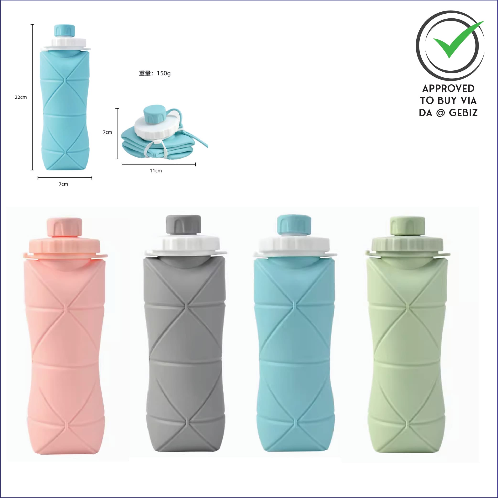 A03-17 Collapsible /Foldable Water Bottle 500ml